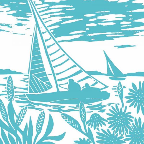 brancaster sales linocut print by kate heiss