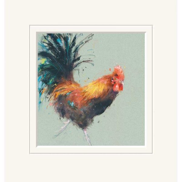 Mounted limited edition print 'Chicken Run' by Nicky Litchfield