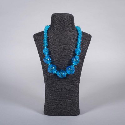 Glass bead necklace 'Aqua' by Clare Gaylard