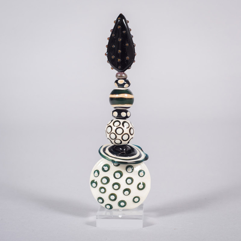Handmade glass bead totem by Clare Gaylard