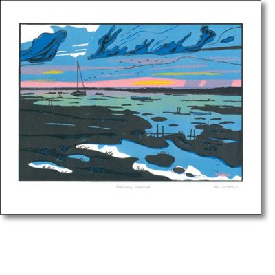 Greeting card of 'Blakeney Marshes' by Colin Moore