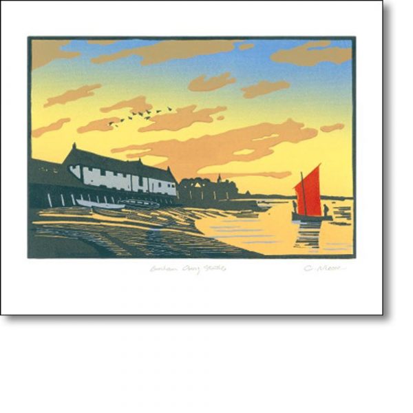 Greeting card of 'Burnham Overy Staithe' by Colin Moore