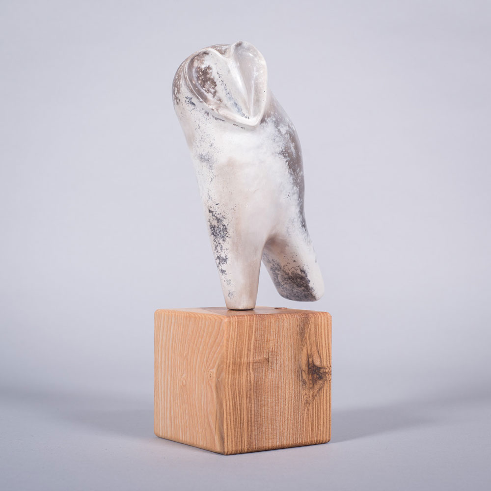 Ceramic sculpture of 'Owl I' by Carol Pask