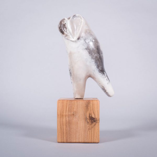 Ceramic sculpture of 'Owl I' by Carol Pask, alternative view 1