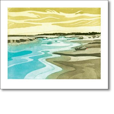 Greeting card of 'Morston Creek' by John Brusdon