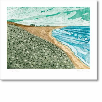 Greeting card of 'Shingle Street' by John Brunsdon