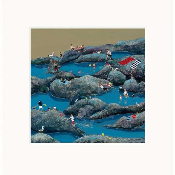 Mounted limited edition print 'Rock Rools' by Jenni Murphy