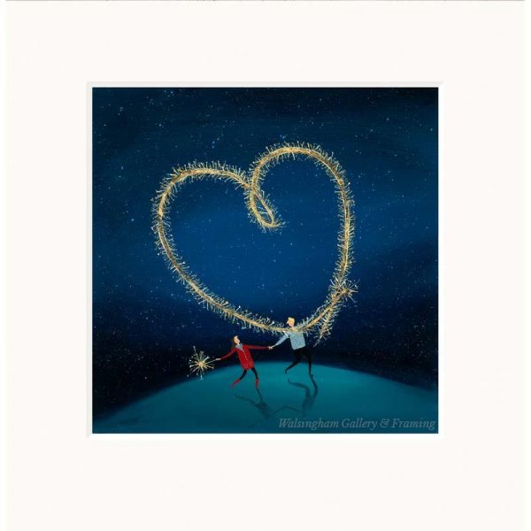 Mounted limited edition print 'Sparkly Love' by Jenni Murphy