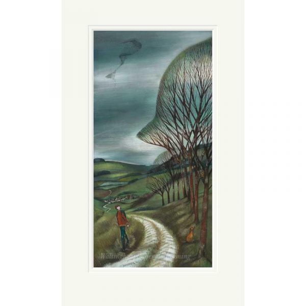 Mounted limited edition print 'Woodland Walk' by Joe Ramm