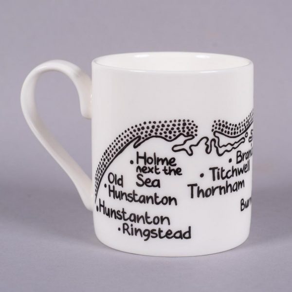 Bone china mug 'Hunstanton to Holkham' by Magi-C