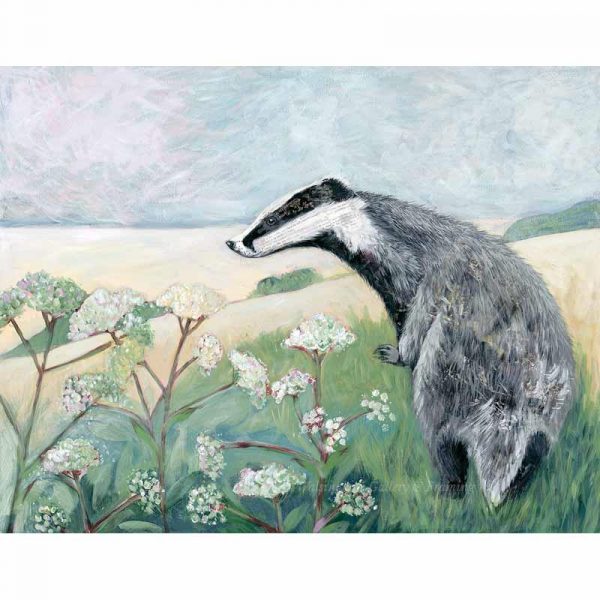 Limited edition print 'Badger' by Nicola Hart