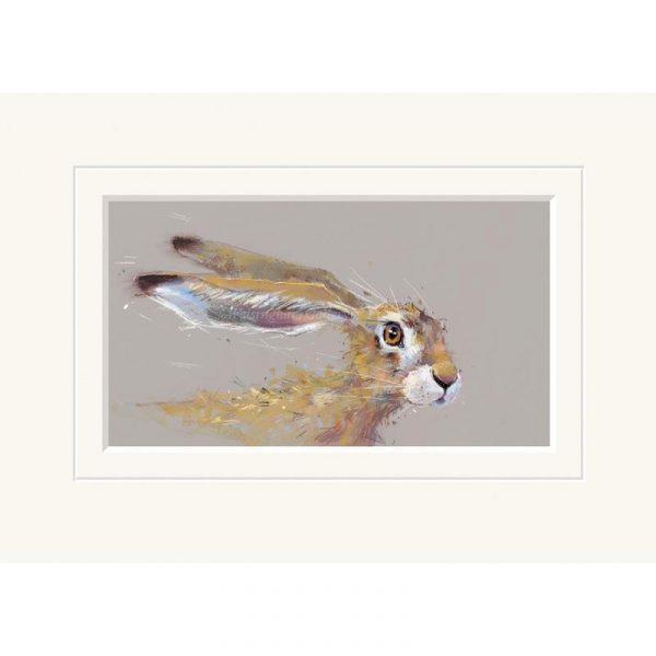 Mounted limited edition print 'Sorry Must Dash' by Nicky Litchfield