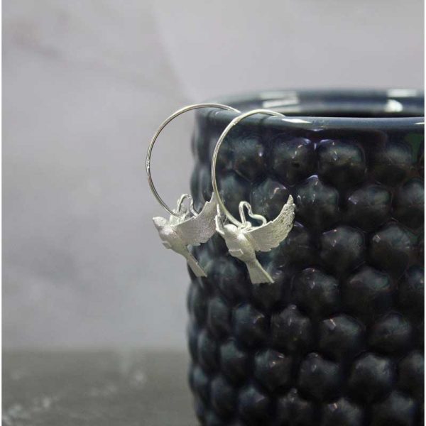 Flying birds earrings