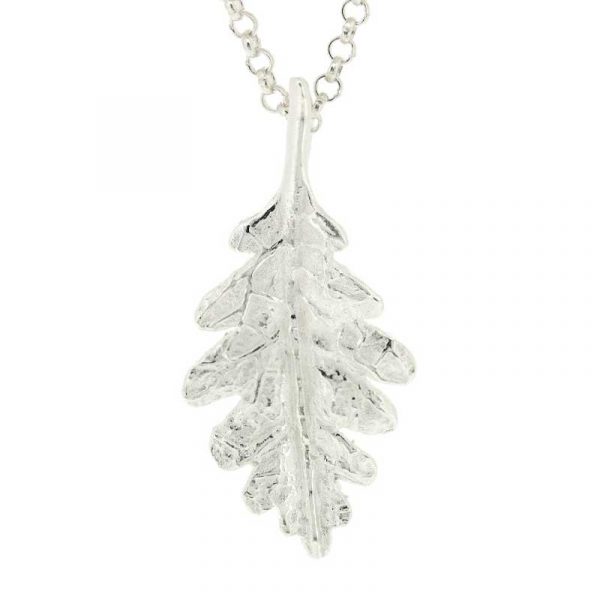 Oak leaf pendant in sterling silver