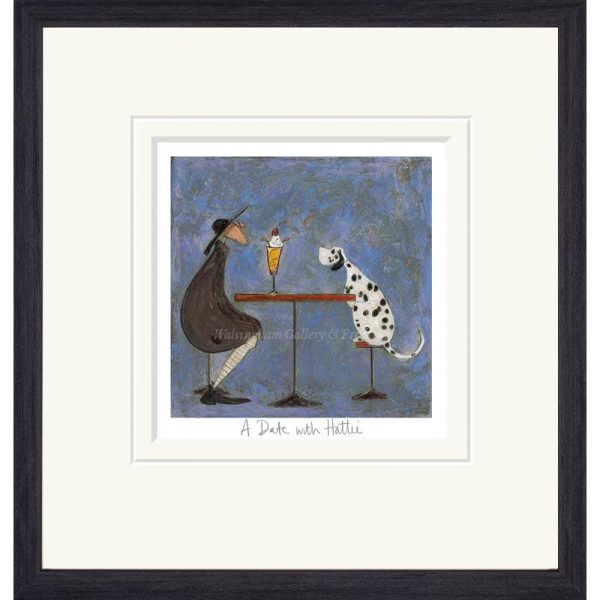 Framed limited edition print 'A Date with Hattie' by Sam Toft