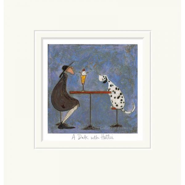 Mounted limited edition print 'A Date with Hattie' by Sam Toft