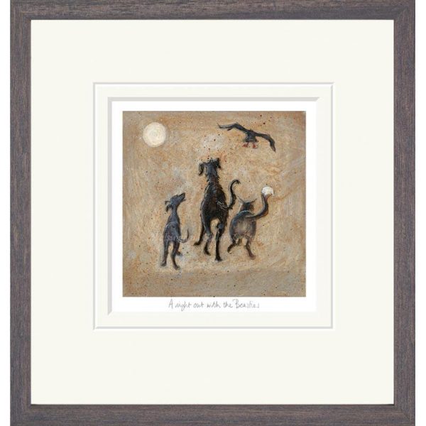 Framed limited edition print 'A Night Out with the Beasties' by Sam Toft