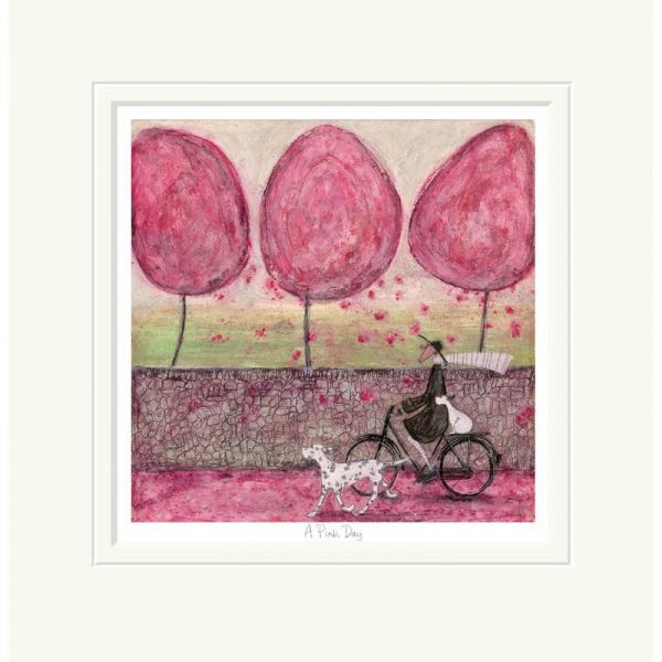 Mounted limited edition print 'A Pink Day' by Sam Toft