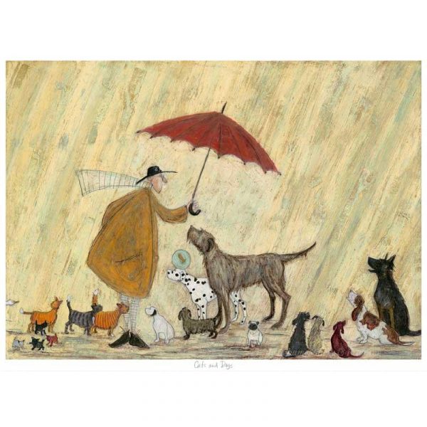 Limited edition print 'Cats and Dogs' by Sam Toft