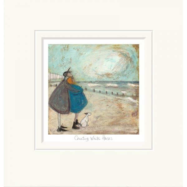 Mounted limited edition print 'Counting White Horses' by Sam Toft