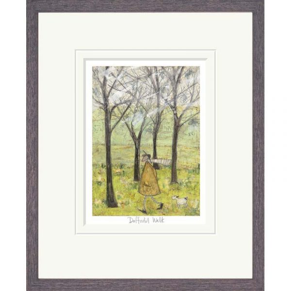 Framed limited edition print 'Daffodil Walk' by Sam Toft