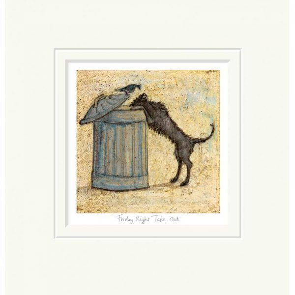 Mounted limited edtion print 'Friday Night Take Out' by Sam Toft