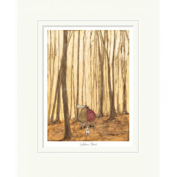 Mounted limited edition print 'Goldern Years' by Sam Toft