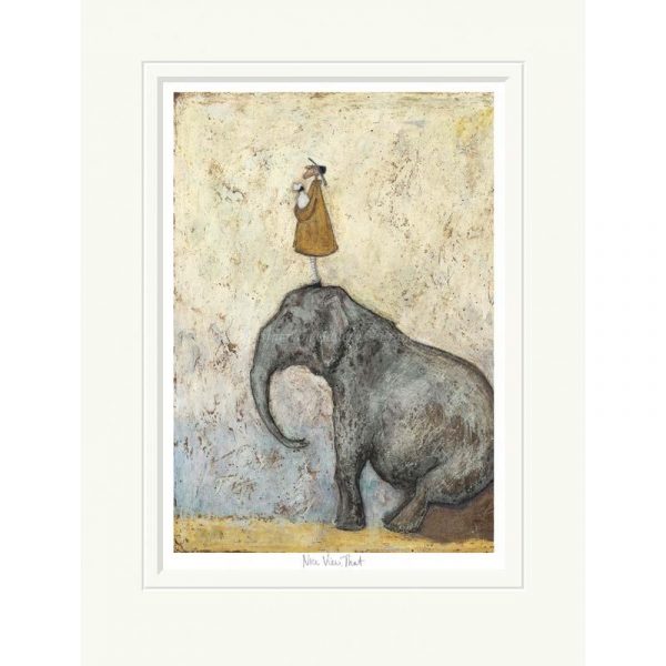 Mounted limited edition print 'Nice View, That' by Sam Toft