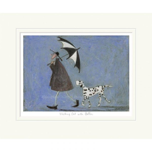 Mounted limited edition print 'Walking Out with Hattie' by Sam Toft