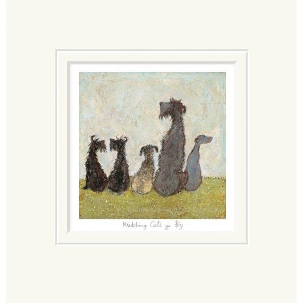 Mounted limited edition print 'Watching Cats go By' by Sam Toft