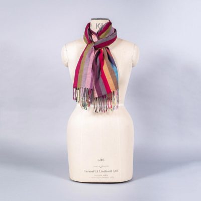 'Striped Wool Blend Scarf' by York Scarves