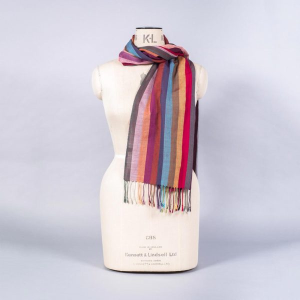 'Striped Wool Blend Scarf' by York Scarves, alternative view