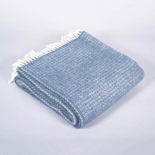 Blue slate illusion throw by Tweedmill Textiles