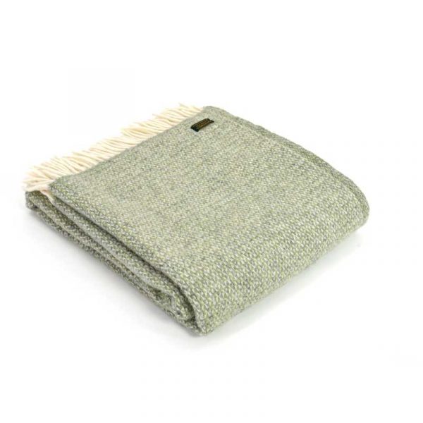 Green grey illusion throw by Tweedmill Textiles