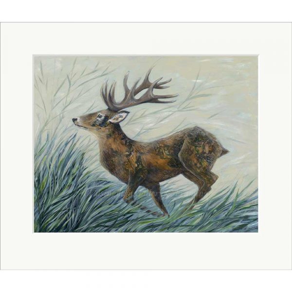 Mounted limited edition print 'Tattooed Hart' by Nicola Hart