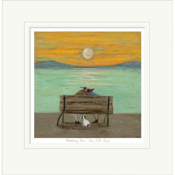 Mounted limited edition print 'Watching the Tide Roll Away' by Sam Toft