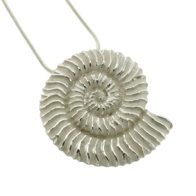Sterling silver ammonite pendant