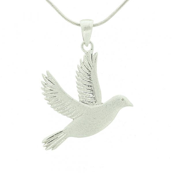 Sterling silver dove pendant