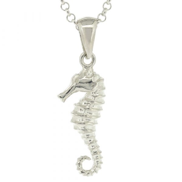 Sterling silver seahorse pendant