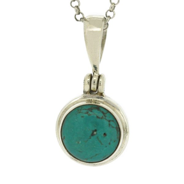 Turquoise round pendant