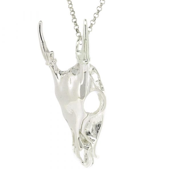 Sterling silver muntjac pendant