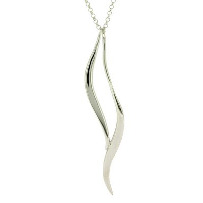 Sterling silver 'meander' pendant