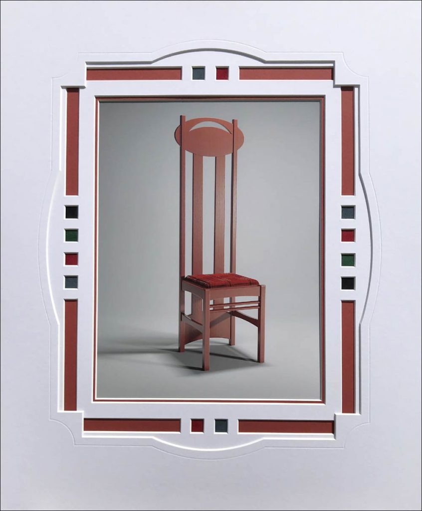 Mount design for image of iconic Charles Rennie Mackintosh chair