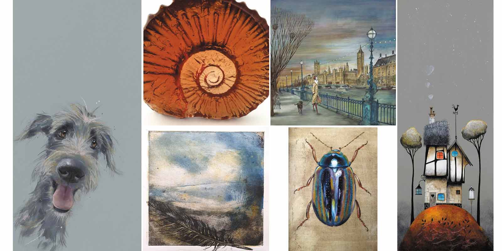 a selection of pieces that will be available in the Christmas exhibition