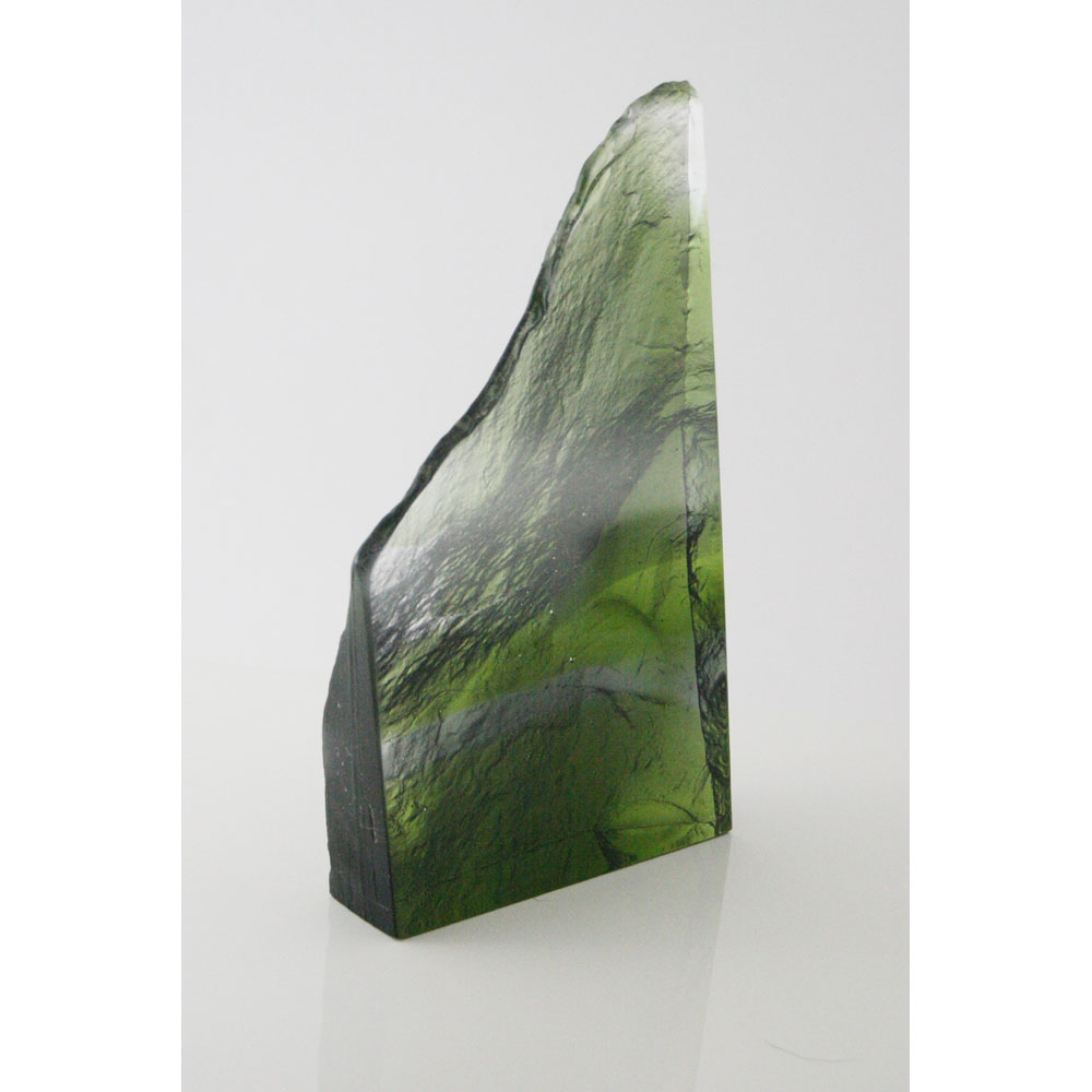 cast glass sculpture of rock formation