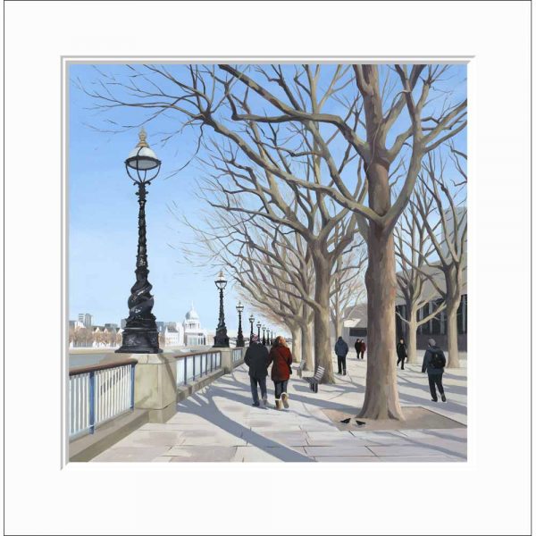 Mounted Limited edition print 'Embankment' by Jo Quigley