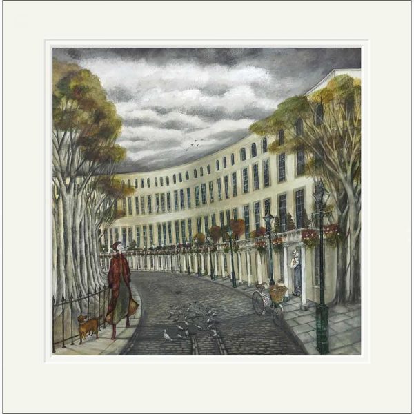 Mounted limited edition print 'The Royal Crescent' by Joe Ramm