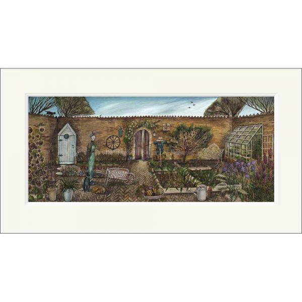 Mounted limited edition print 'Walled Garden' by Joe Ramm