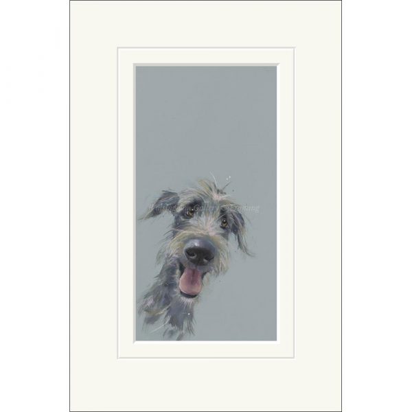 Mounted limited edition print 'Scruffy Mutt' by Nicky Litchfield