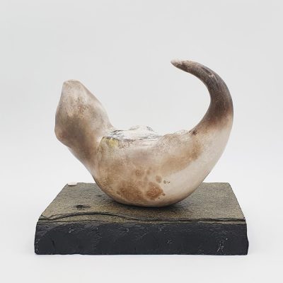 Ceramic sculpture 'Otter II' by Carol Pask